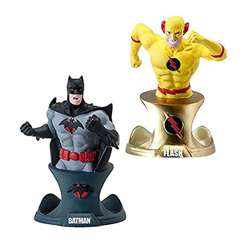 DC Comics Flashpoint Batman and Reverse Flash Bust Resin Paperweight 2-Pack